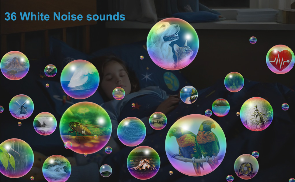 36 white noise sounds