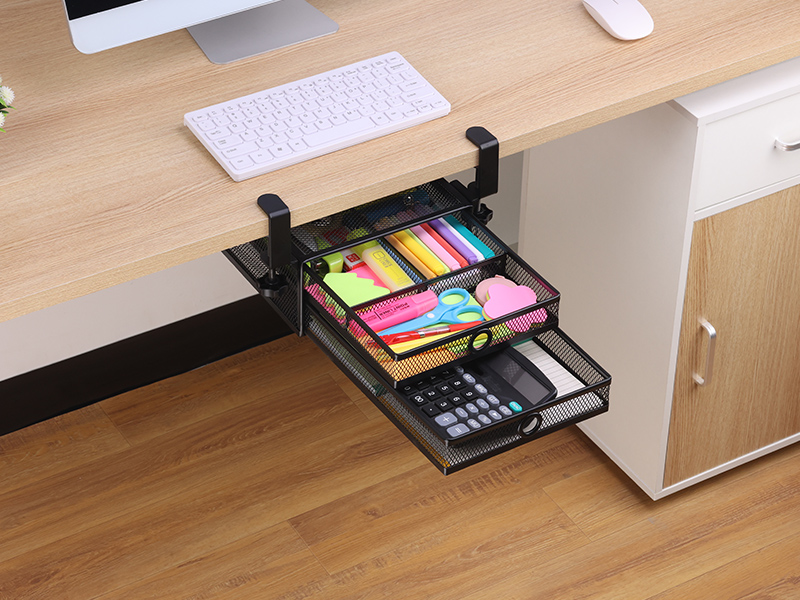 "Maximize Your Workspace with ROSYLINE's Under Desk Storage Drawer Organizer!"