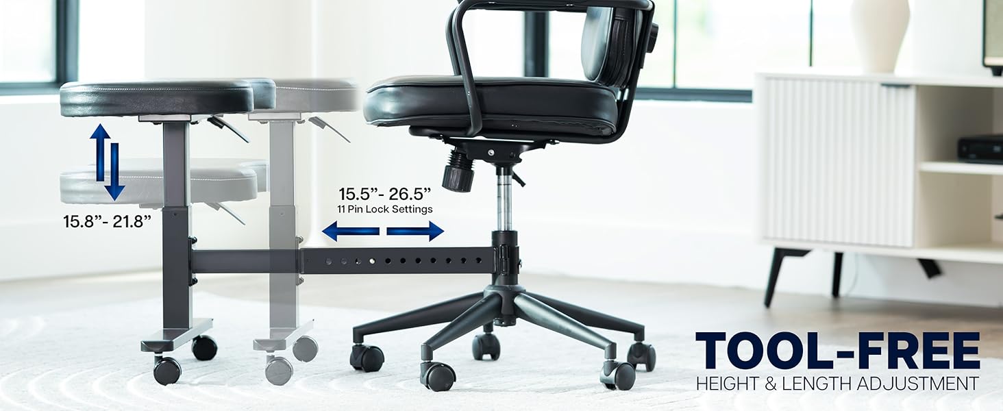 office chair footrest, retrofit ottoman, cross leg chair cushion, adjustable footrest stool