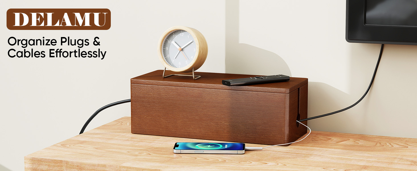 cable management box wooden